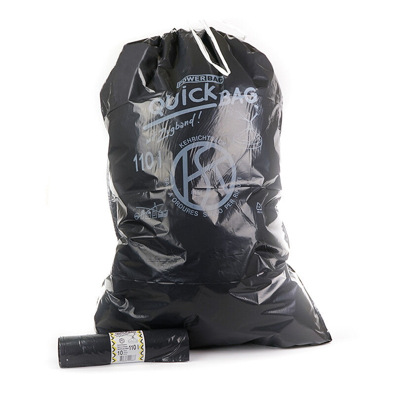 Kehrichtsäcke Abfallsack – 720 × 1030 mm, 53 µm, LDPE, schwarz – 15 Rollen