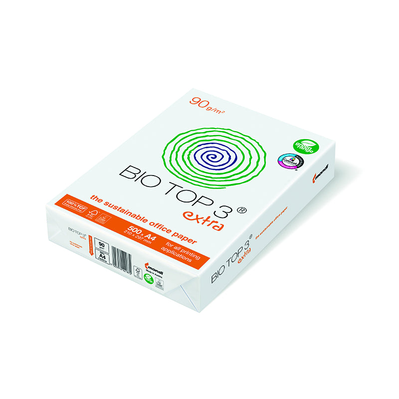 Biotop3 Bio Top 3 Kopierpapier – A4, 90 g/m², naturweiss – FSC – 100'000 Blatt