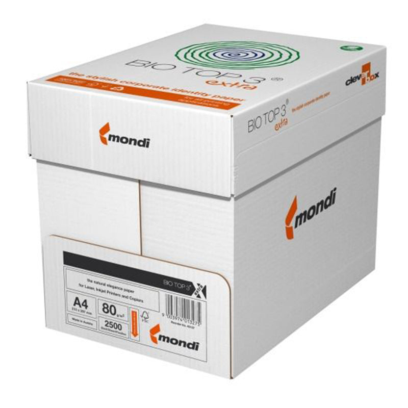 Bio Top3 Extra Kopierpapier Naturweiss – A4, 80 g/m², 2'500 Blatt