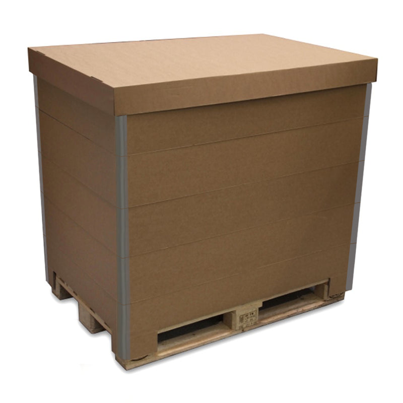 Palettenaufsatzrahmen Für Holz- oder Kartonpaletten – 1'210 × 810 × 200 mm, Wellkarton, braun – 1 Stk.