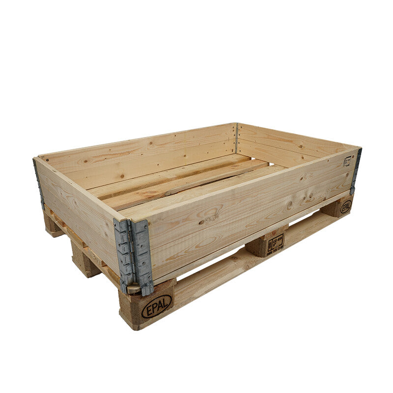 Palettenaufsatzrahmen 1'200 × 800 × 195 mm – Holz, Dicke 20 mm – natur – ISPM15 – 1 Stk