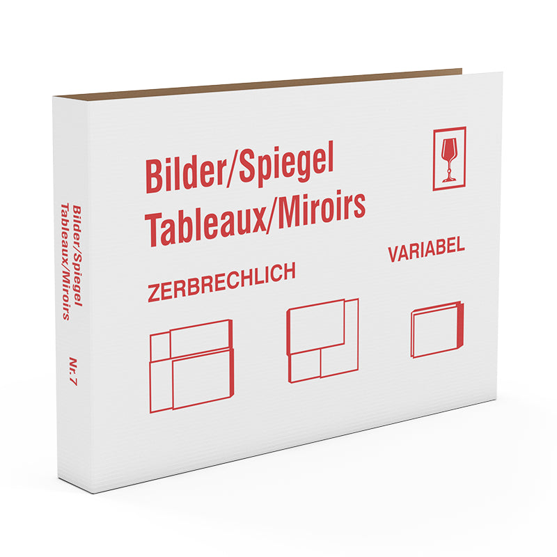 Master'in Umzugsbox, weiss, mit Grifföffnungen – 820 × 560 × 90 mm – 20 Stk.