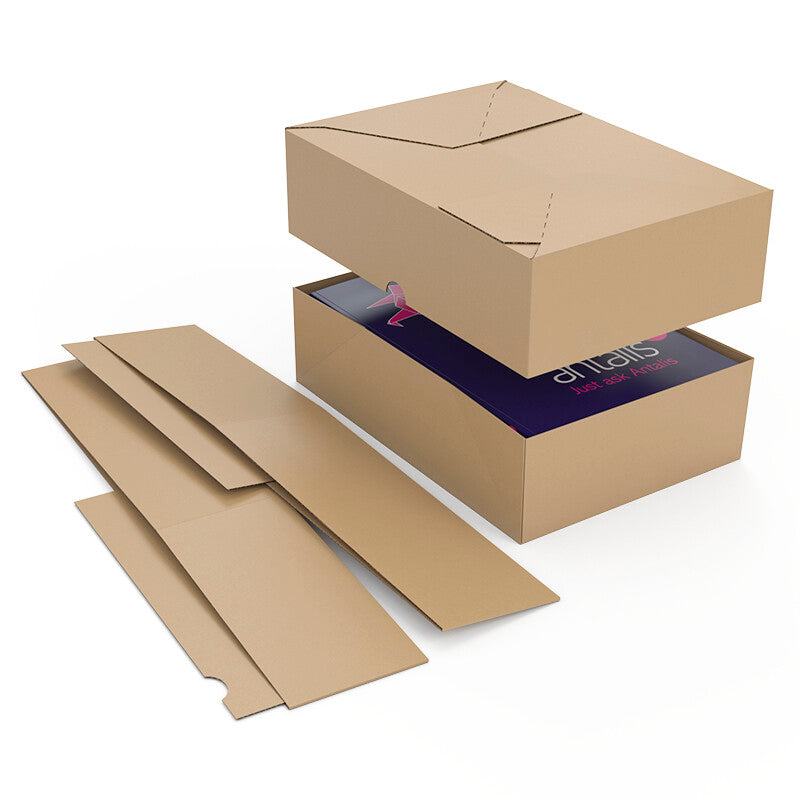 Teleskopboxen Umzugsbox, weiss – 305 × 220 × 200 mm – 25 Stk.