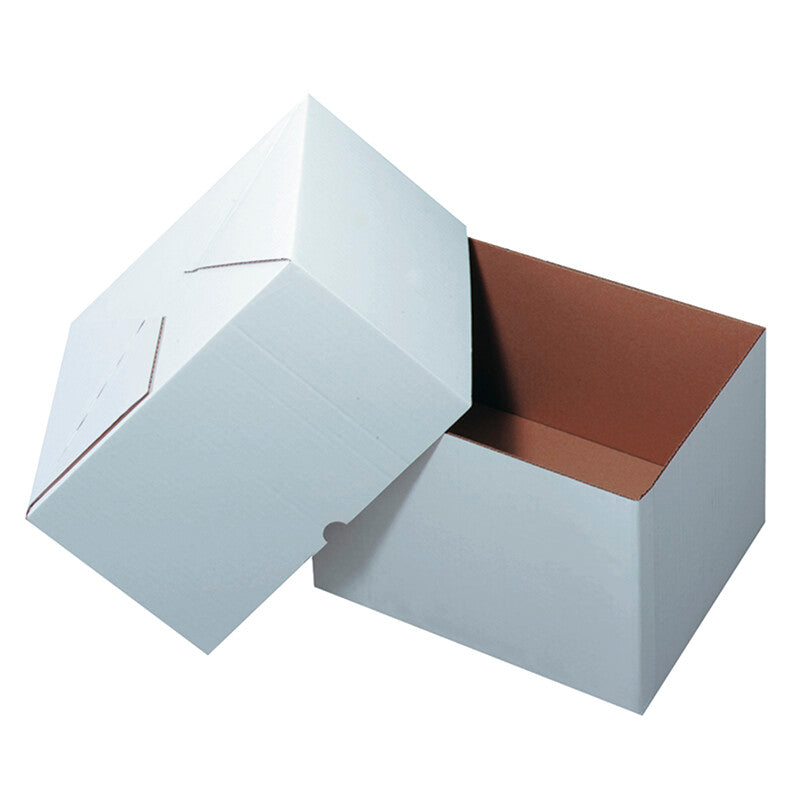Teleskopboxen Umzugsbox, weiss – 305 × 220 × 200 mm – 25 Stk.