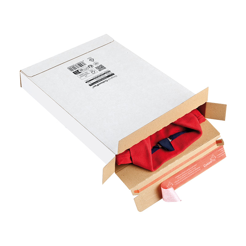 Colompac Kurierpaket, weiss, selbstklebend – 244 × 45 × 344 mm – 100 Stk.
