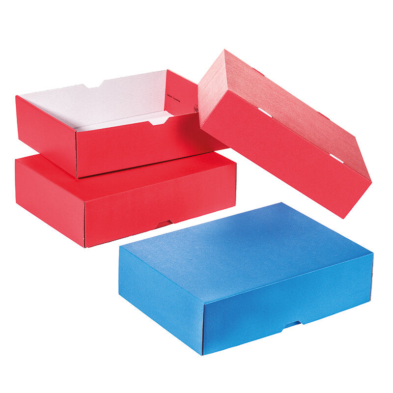 Stulpschachtel Blau – 301 × 213 × 80 mm – 50 Stk.