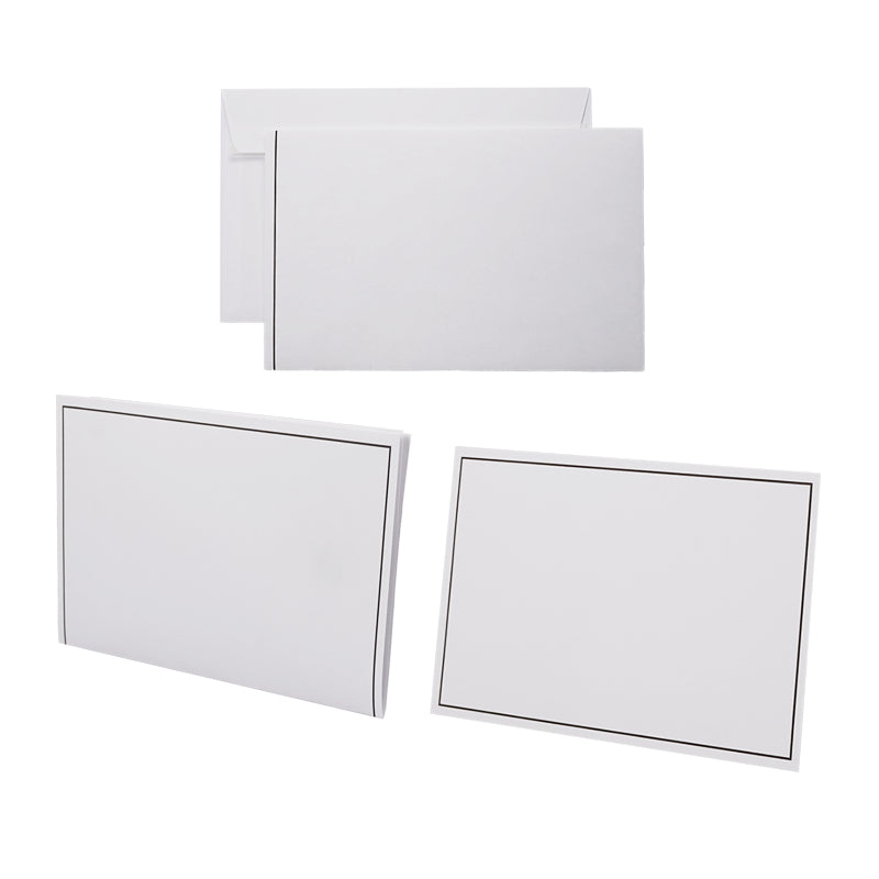 Trauerkarte n – 115 × 180 mm, Rahmen, schwarz – 1'000 Stk