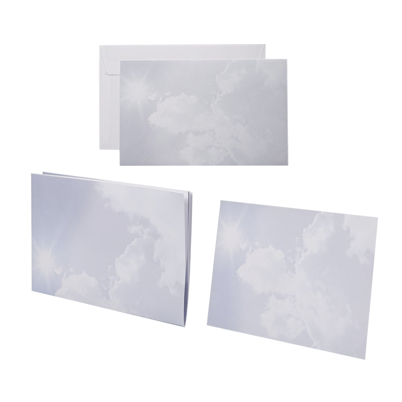 Trauerkarten – 115 × 180 mm, Papier 200 g/m², Himmel, matt, weiss – 1'000 Stk