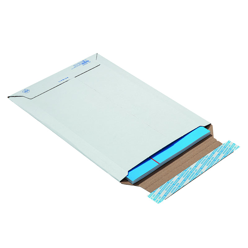 Brimail Karton-Versandtasche – 250 × 350 mm, Schmalseite offen, Wellkarton, Weiss, Selbstklebend – 100 Stück