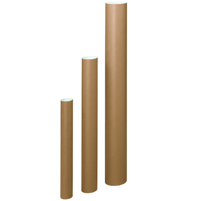 Versandhülsen Versandhülse – Ø 100 × 1'280 mm, Deckel, Braun – 10 Stk.