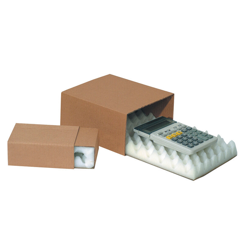 Polsterbox Umzugsbox, braun, mit Noppenschaum – 200 × 125 × 50 mm – 160 Stk.