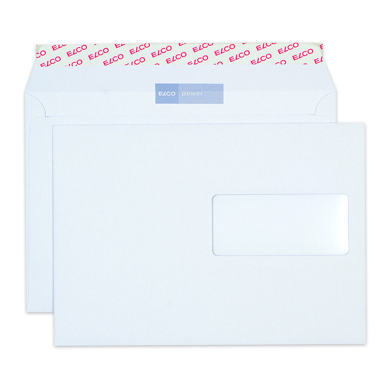 Elco Couvert C5, Fenster rechts, selbstklebend, weiss, 120 g/m² – 500 Stk.