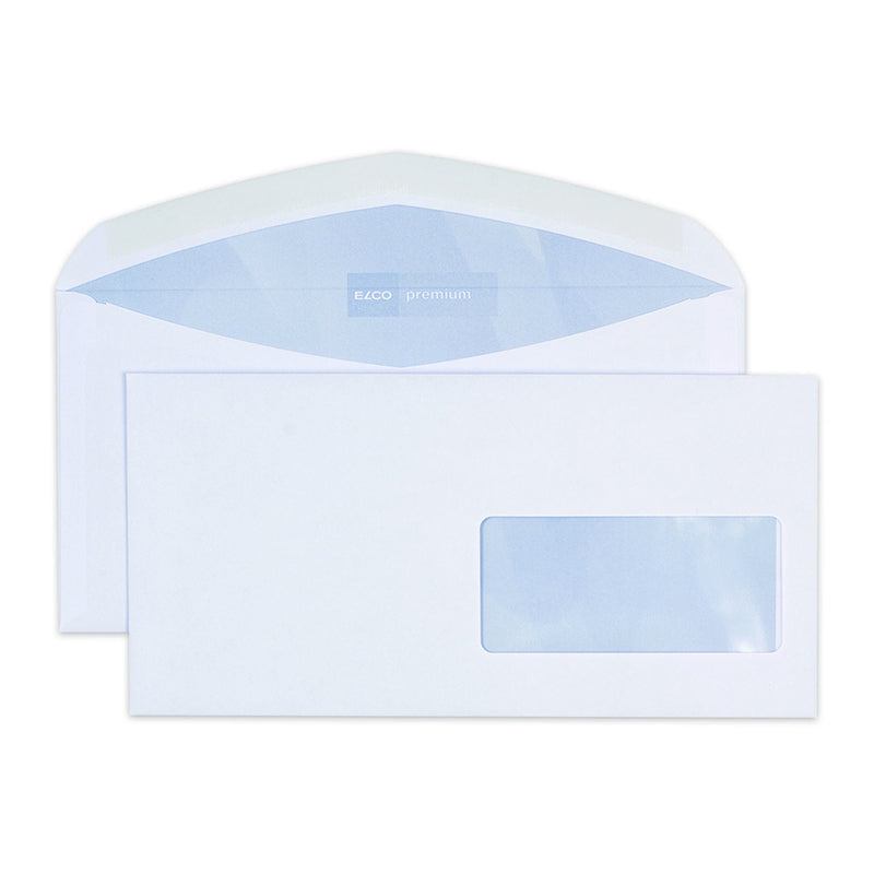 Elco Couvert C5/6, Fenster rechts, hochweiss, 100 g/m², mit Innendruck – 500 Stk.