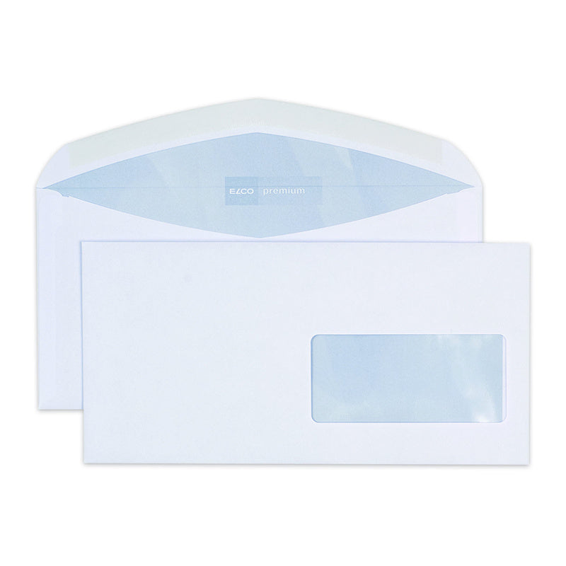 Elco Couvert C5/6, Fenster rechts, hochweiss, 100 g/m², mit Innendruck – 500 Stk.