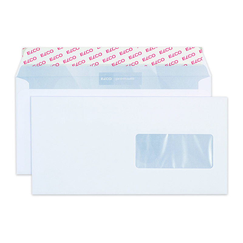 Elco Couvert C5/6, Fenster rechts, hochweiss, 100 g/m² – 500 Stk.