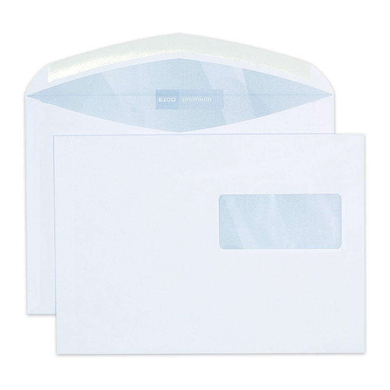 Elco Couvert C5 (229 × 162 mm), mit Fenster, hochweiss, 100 g/m² – 500 Stk.