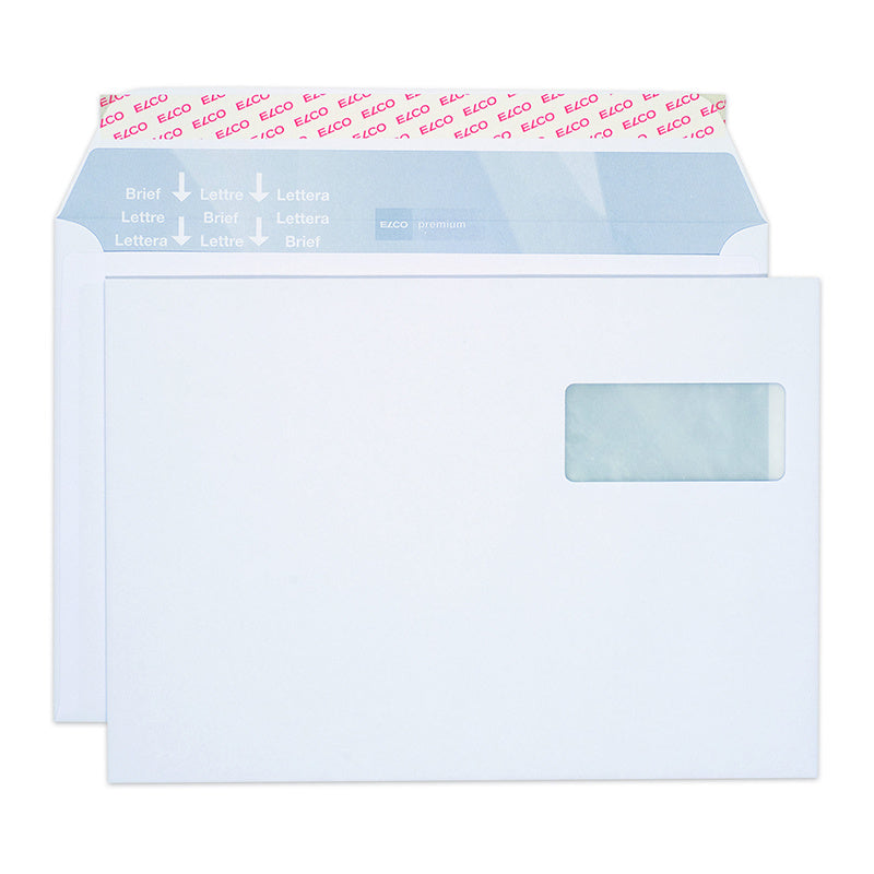 Elco Couvert C4, Fenster rechts, hochweiss, mit Innendruck – 250 Stk.