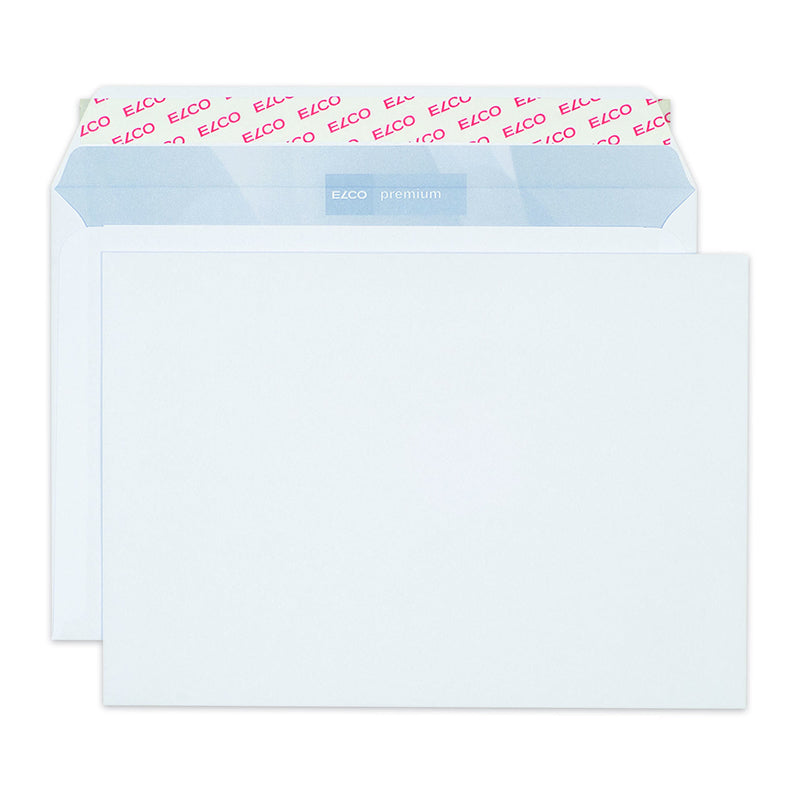 Elco Couvert C5, ohne Fenster, Haftklebung, hochweiss, 100 g/m², mit Innendruck – 500 Stk.
