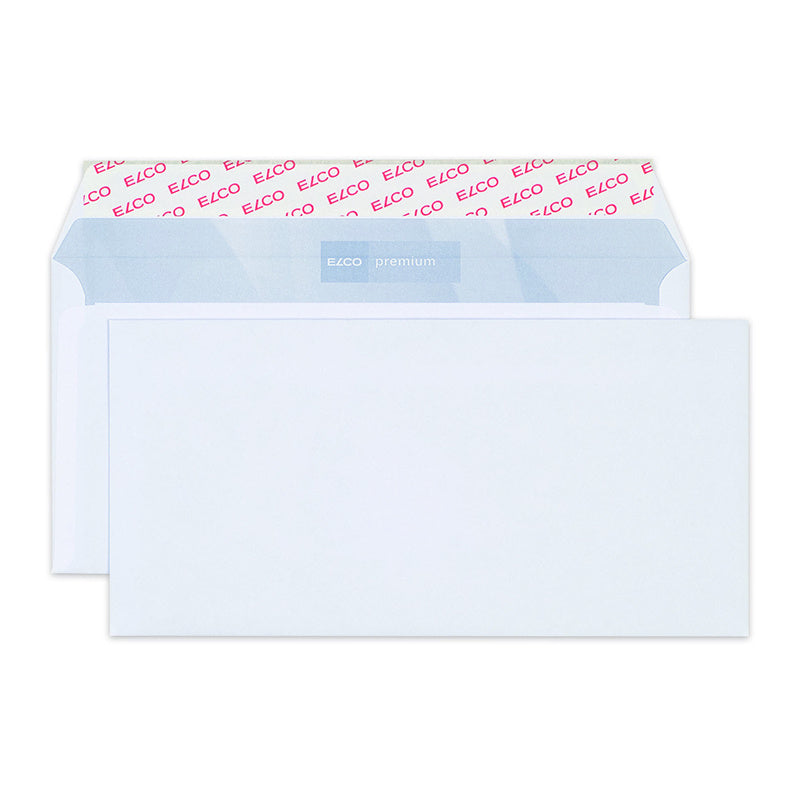 Elco Couvert C6/5 (114 × 229 mm), ohne Fenster, haftklebend (Optifix), hochweiss, 100 g/m² – 500 Stk.