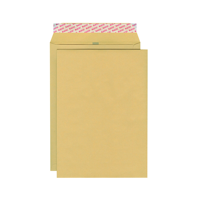 Prestigekraft Papierversandtasche – 250 × 353 mm, Seiten- und Bodenfalte, Braun – 250 Stück