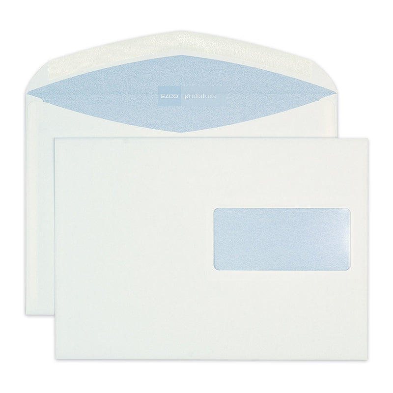 Elco Kuvert C5, Fenster rechts, naturweiss, 100 g/m², recyceltes Material, mit Innendruck – 500 Stk.