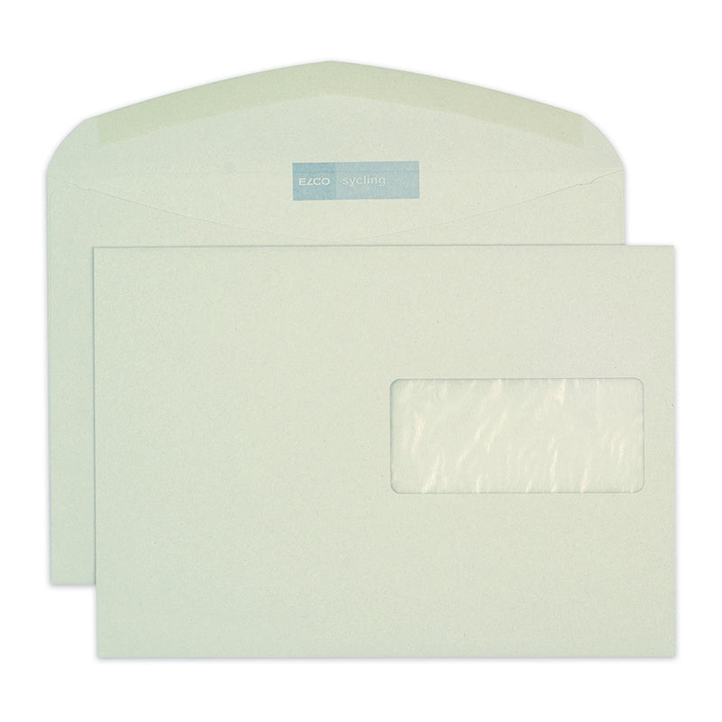 Elco Couvert C5, Fenster rechts, recyclingweiss, 100 g/m², Pergamin-Fenster – 500 Stk.