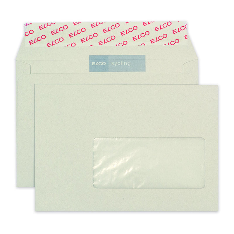 Elco Couvert C6, Fenster rechts, recyclingweiss, 100 g/m² – 500 Stk.