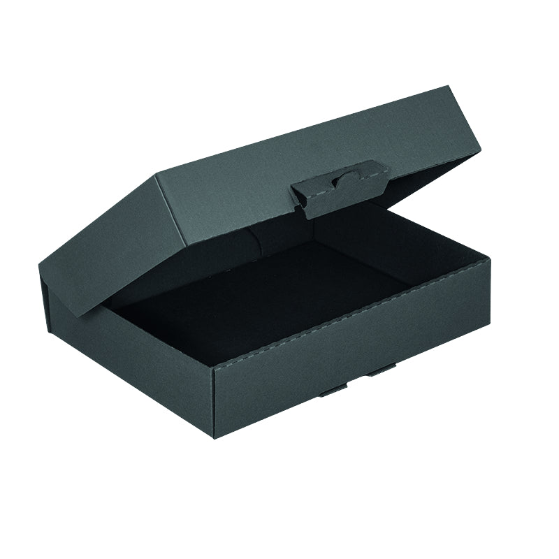 Klappschachtel Schwarz – 155 × 110 × 45 mm – 1 Stk. (Ab 100 Stk.)