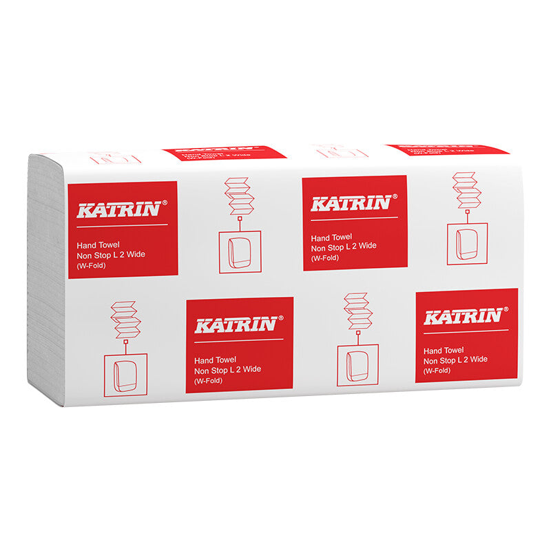 Katrin katrin Katrin Falthandtuch Non-Stop L – W-Falz, 2-lagig, Recycling-Zellstoff, Weiss, 240 × 320 mm, 24000 Stk.