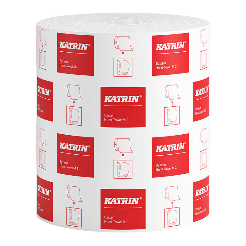 Katrin katrin Katrin – Handtuchrolle – 2-lagig, weiss – 210 mm × 160 m – für System Towel M2 – Pack 6 Rollen