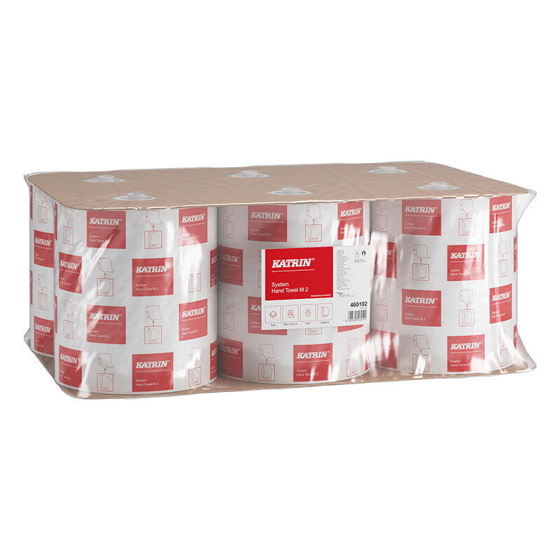 Katrin katrin Katrin – Handtuchrolle – 2-lagig, weiss – 210 mm × 160 m – für System Towel M2 – Pack 6 Rollen