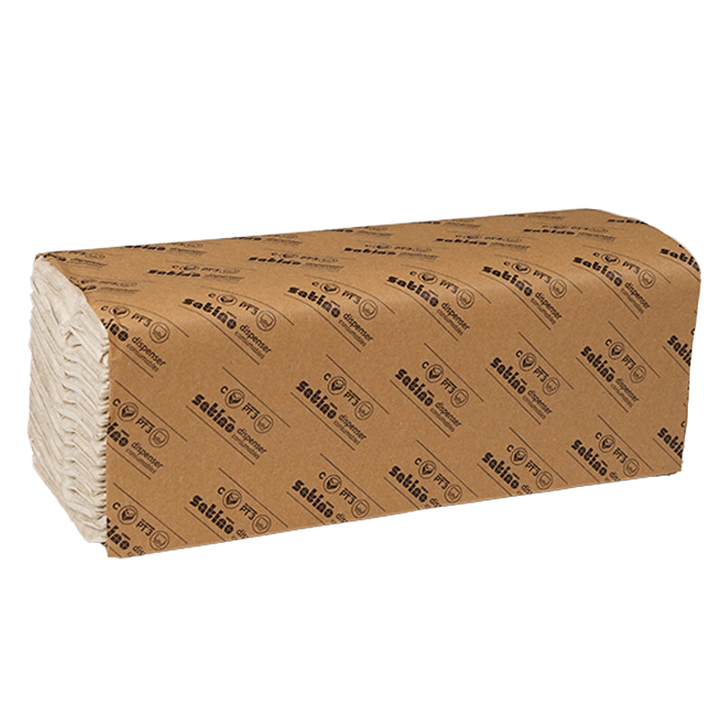 Satino – Falthandtücher C-Falz – 2-lagig, hochweiss – 250 × 320 mm – Schachtel 24 × 128 Blatt – 98'304 Stück