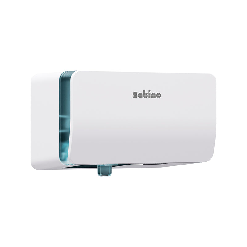 Satino satino Satino Toilettenpapierspender – Kunststoff, Schwarz, für 2 Rollen, 30,1 × 15,9 × 18,6 cm