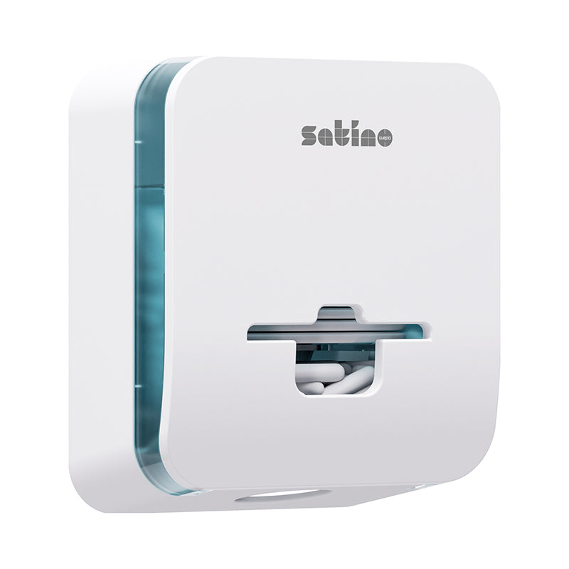 Satino satino Satino Hygienebeutelspender – Kunststoff, Weiss, 25,1 × 21,2 × 11,6 cm, für Satino-Spender-Serie, 1 Stück