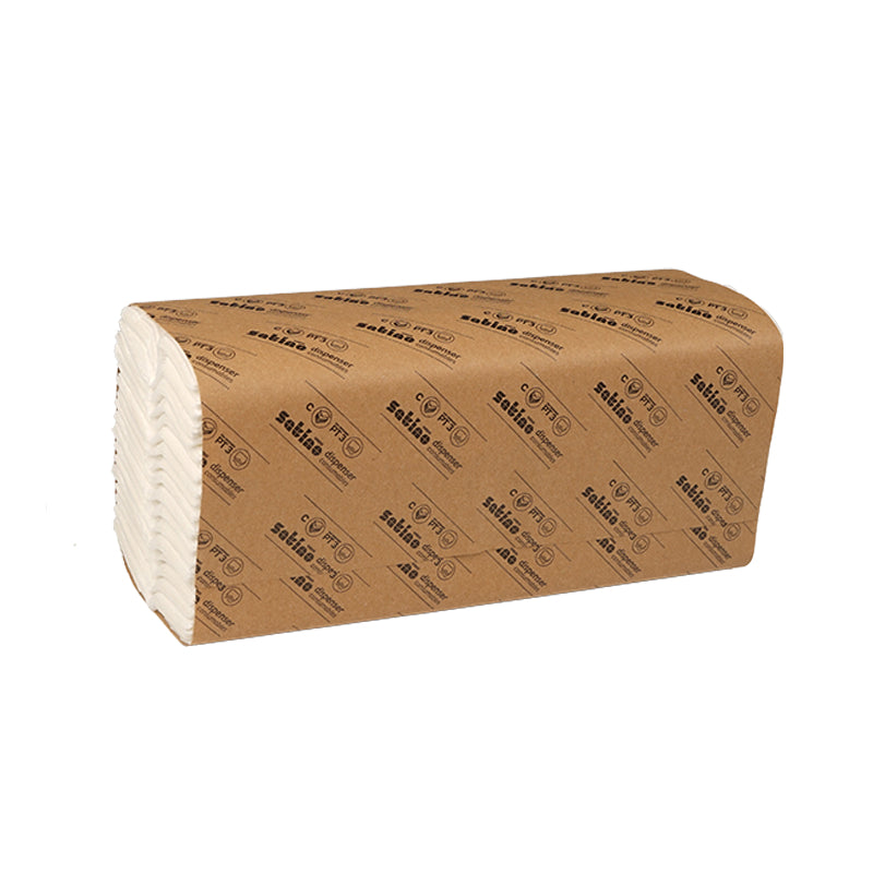 Satino satino Satino Falthandtuch Prestige – C-Falz, 2-lagig, Zellstoff, Weiss, 230 × 320 mm, 40320 Stk.