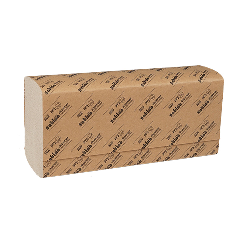 Satino satino Satino Falthandtuch PureSoft – Z-Falz, 2-lagig, Recyclingpapier, Natur, 240 × 240 mm – 3'750 Stück