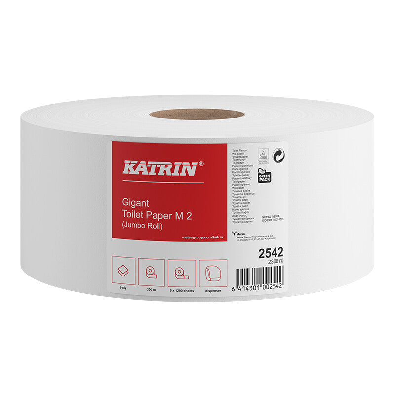 Katrin katrin Katrin Toilettenpapier – Recycling, 3-lagig, weiss, 250 Blatt/Rolle, 95 × 110 mm – 792 Rollen