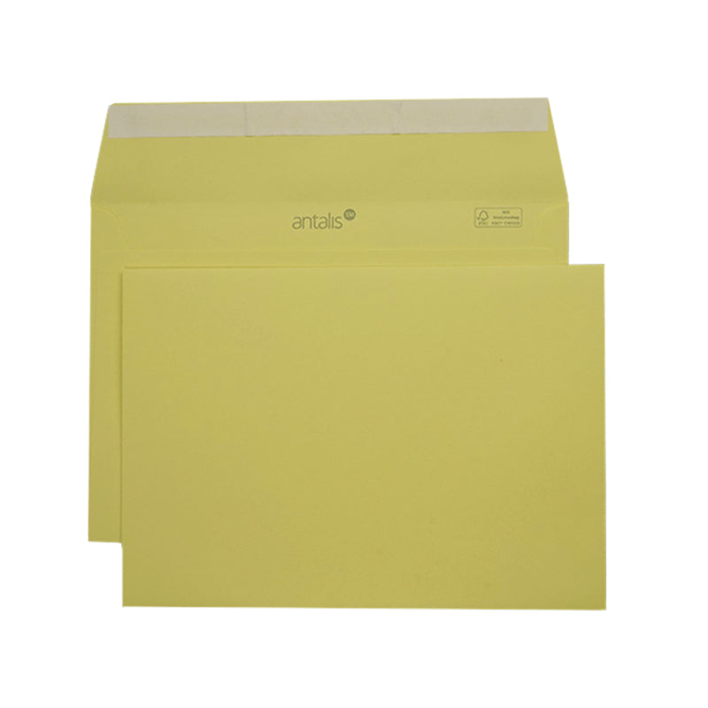 Image Couvert C5, ohne Fenster, Haftklebung, zitronengelb, 120 g/m², Coloraction – 200 Stk.