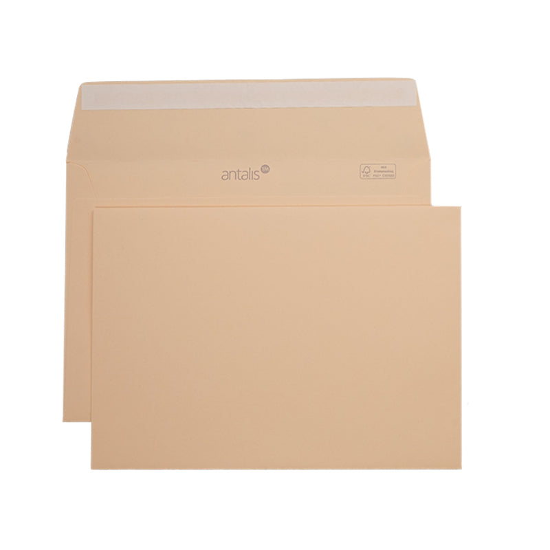 Image Couvert C5 (229 × 162 mm), ohne Fenster, haftklebend (Optifix), Savana/Salm, 120 g/m² – 200 Stk.