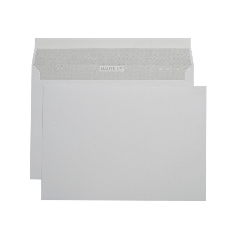 Nautilus Couvert C5, mattes Weiss, 100 g/m², mit Innendruck – 500 Stk.