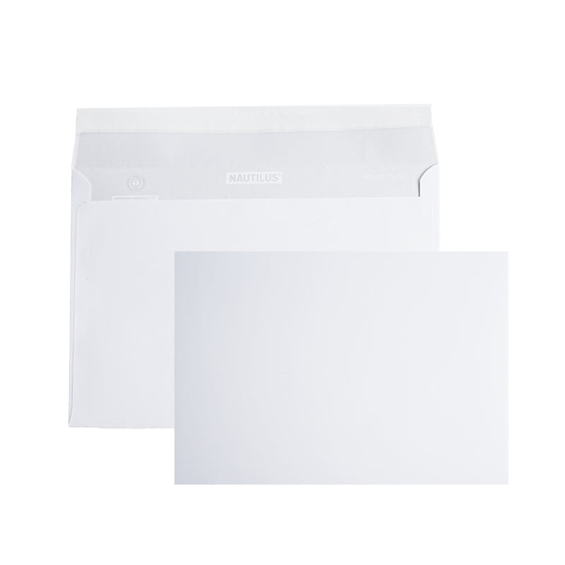Nautilus Couvert C5, ohne Fenster, matt weiss, 100 g/m² – 500 Stk.
