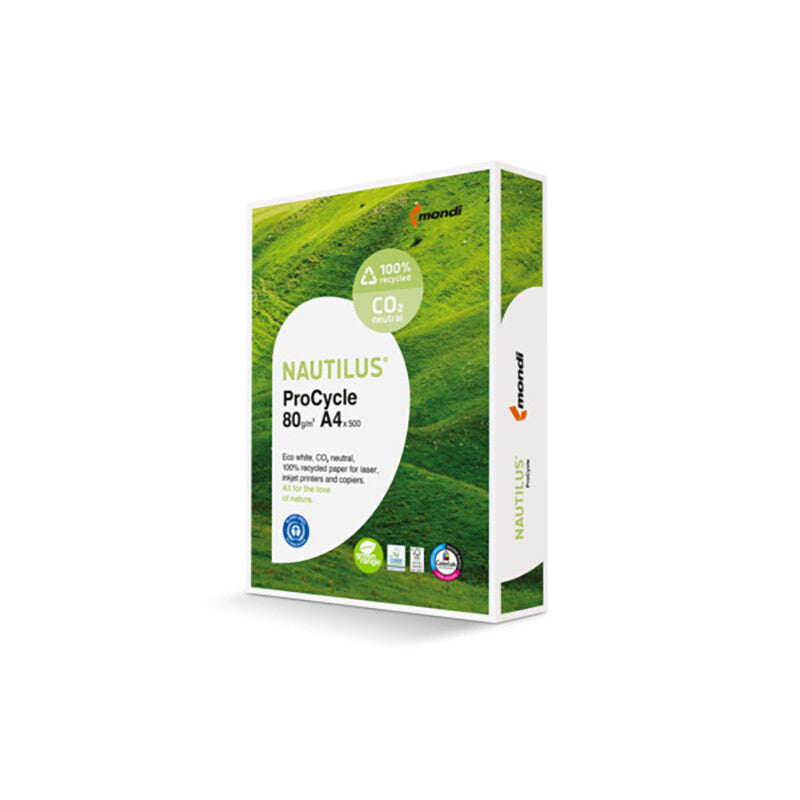 Nautilus ProCycle Recyclingpapier 100% Recycling – A4, 80 g/m², 25'000 Blatt
