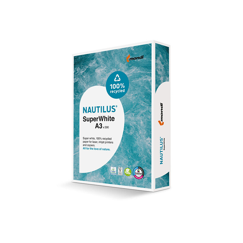 Nautilus Kopierpapier – A3, 90 g/m², hochweiss – FSC – 500 Blatt
