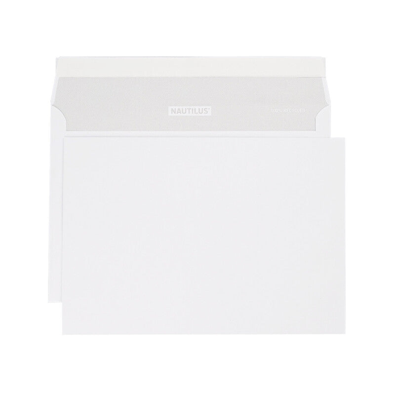 Nautilus Couvert C5 (229 × 162 mm), ohne Fenster, haftklebend (Optifix), weiss, matt, 100 g/m² – 500 Stk.
