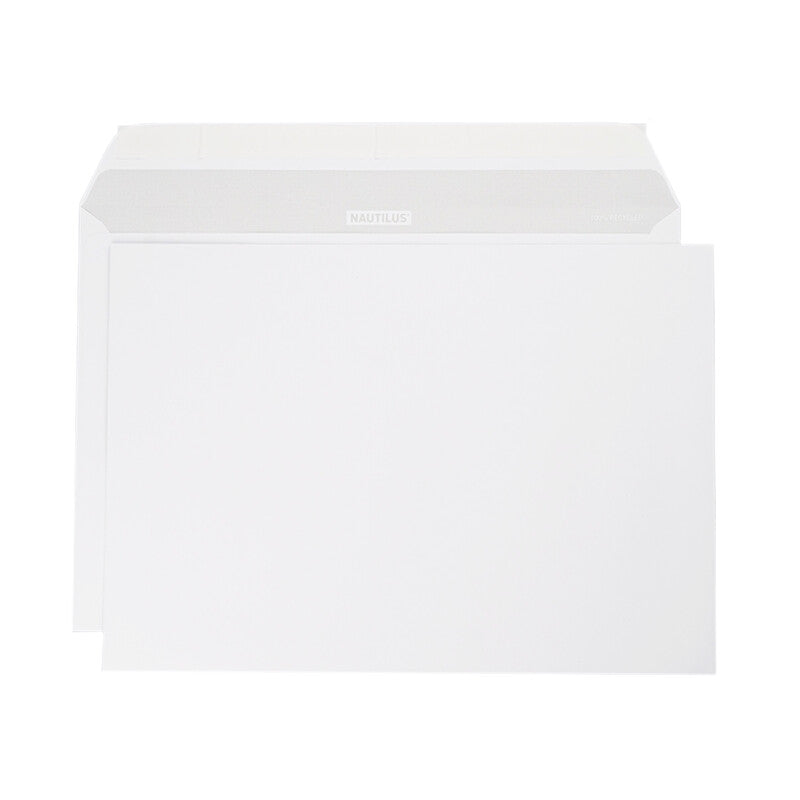 Nautilus Couvert C4 (324 × 229 mm), weiss, matt, 120 g/m², Recyclingpapier, SuperWhite – 250 Stk.