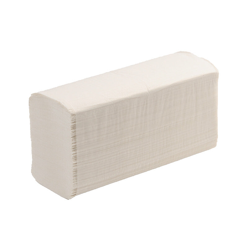 Falthandtücher C-Falz – 2-lagig, hochweiss, Zellstoff – 230 × 310 mm - 1/2 Pallet (36'000 Stk.)