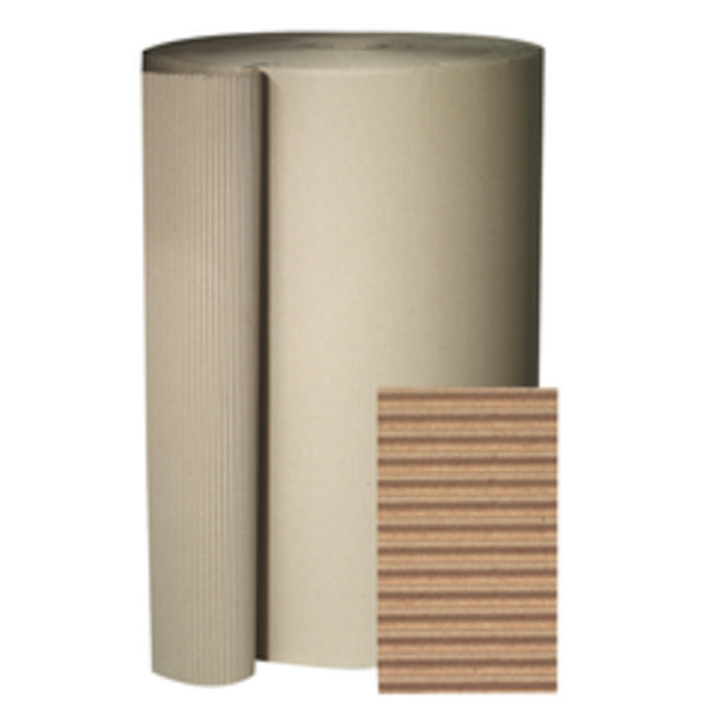 Master'in Rollenwellkarton – 750 mm × 90 m – Flächengewicht 430 g/m² – Wellkarton, grau – 1 Rolle