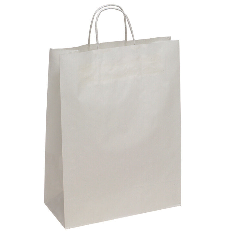Papiertragetaschen Papiertragetasche – 32 × 42 × 14 cm – Kraftpapier, 100 g/m² – Braun – 150 Stk.