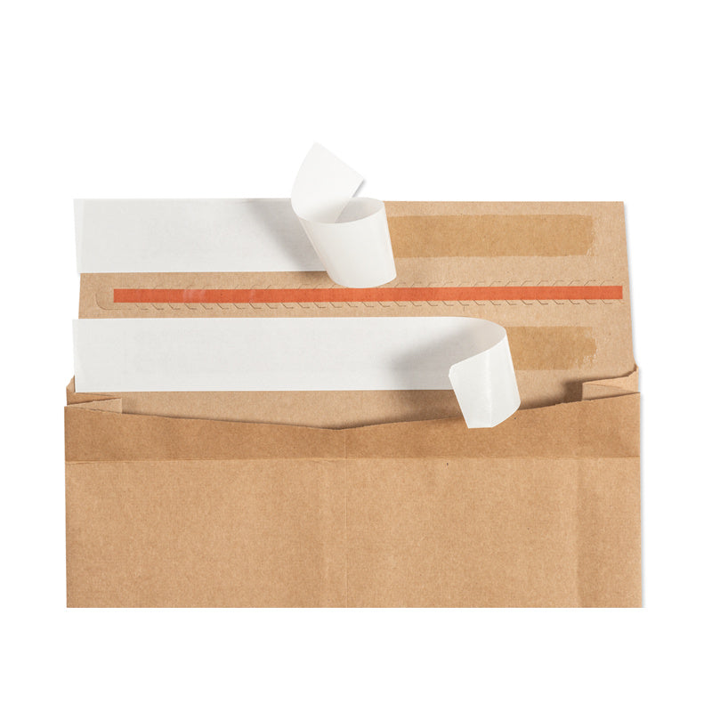 Master'in Papierversandtasche – 380 × 480 × 79 mm, Seiten- und Bodenfalte, Braun, 2× Peel & Seal – 100 Stück