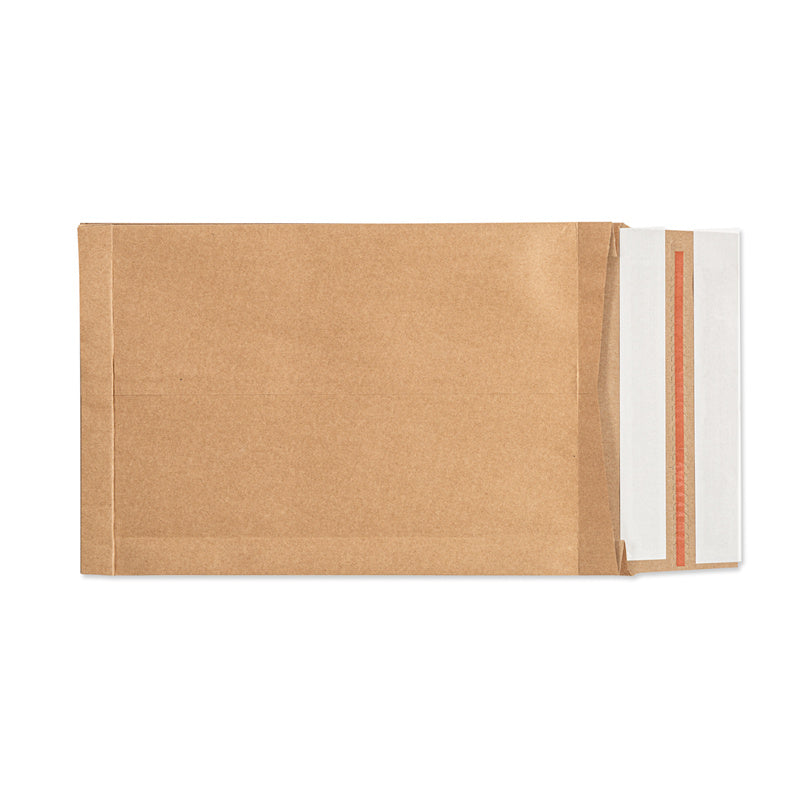 Master'in Papierversandtasche – 380 × 480 × 79 mm, Seiten- und Bodenfalte, Braun, 2× Peel & Seal – 100 Stück